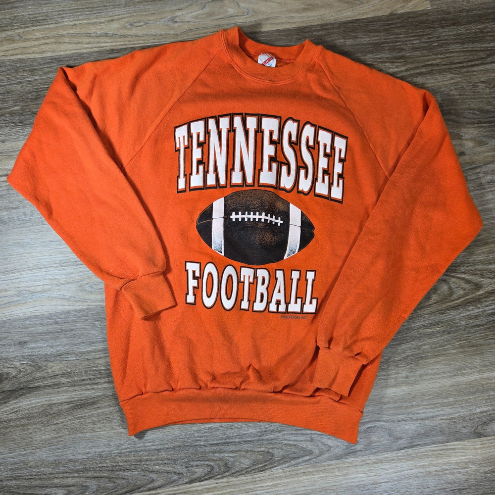 Vintage Tennessee Volunteers Jerzees Sweatshirt Mens L 42-44 USA Orange Heavywei